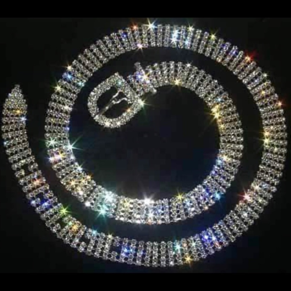 Silver Rhinestone belt